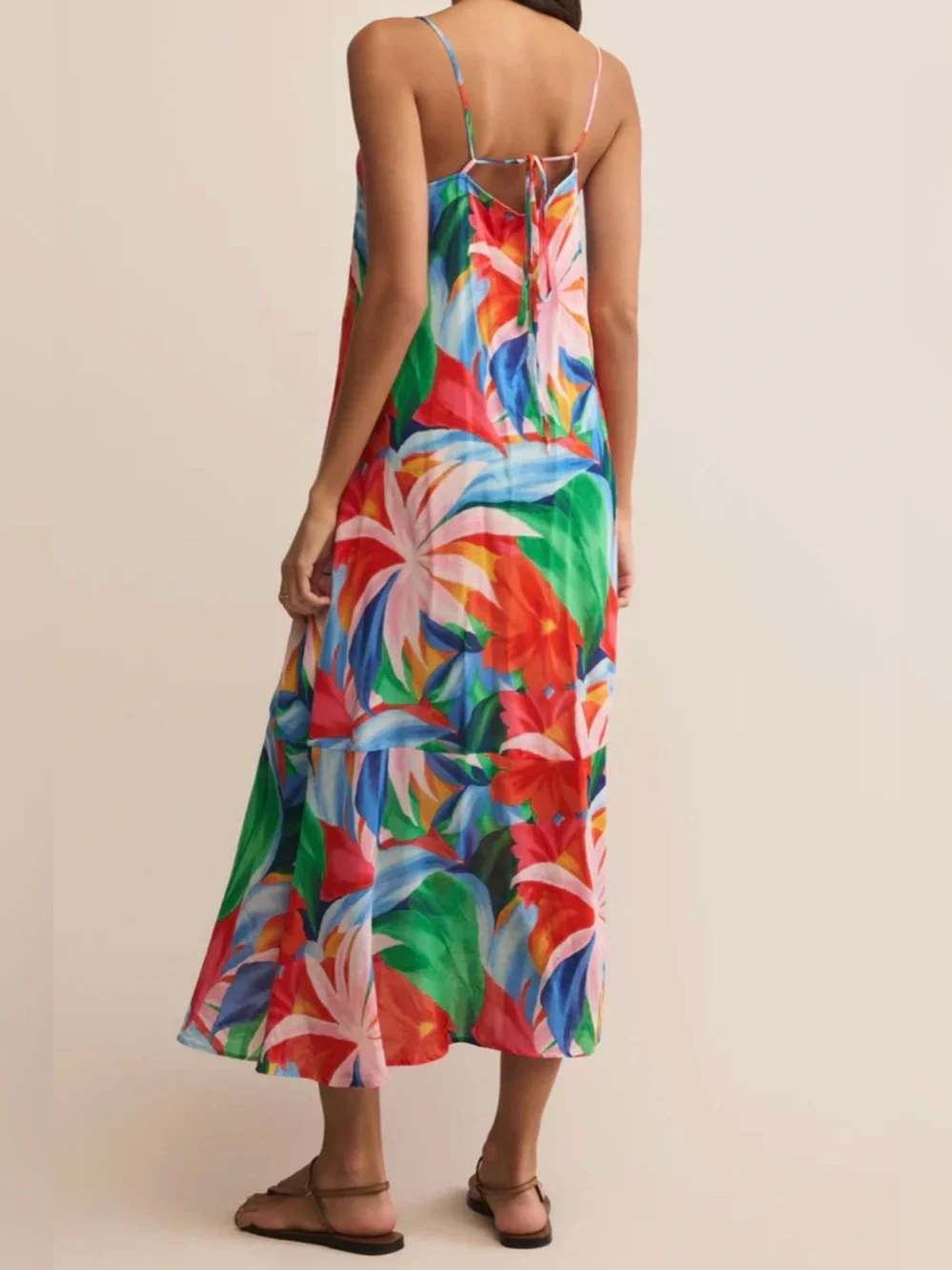Z supply Bright multicolor floral spring summer dress lightweight soft sz medium - Picture 2 of 8
